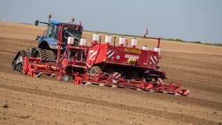 Potato Planting XXL  GRIMME GL 860 Compacta amp GF 800  potato planter amp rotary hiller [upl. by Halfon]