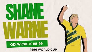 Shane Warne ODI Cricket Wickets 8899 1996 World Cup [upl. by Mandy]