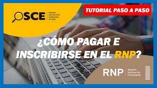 ¿Cómo inscribirse en el Registro Nacional de Proveedores del Estado RNP  OSCE 2023 Paso a Paso [upl. by Assirehs]