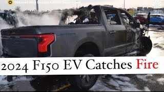 2024 F150 Lightning catches Fire on Dealership EV Ford catch fire 🔥 [upl. by Elvie34]