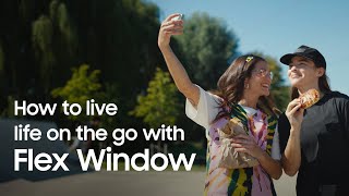 How to live life on the go with Flex Window x Rianne Evans  Galaxy Z Flip5  Samsung UK [upl. by Oruntha52]