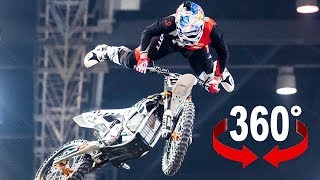 Stunt ride with electric motocross in 360° [upl. by Meyeroff214]