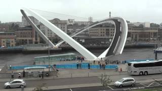 What It Looked Like in 2012  Tilting Millenium Bridge in Action Video NewcastleGateshead Quayside [upl. by Hniv829]