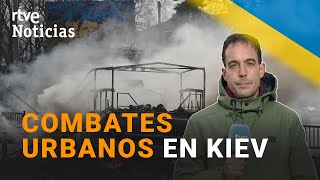 GUERRA EN UCRANIA MILITARES y MILICIANOS plantan cara en KIEV a las TROPAS RUSAS  RTVE Noticias [upl. by Aimerej]