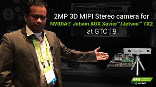 Demo  STEEReoCAM™  3D MIPI Stereo Camera for NVIDIA Jetson XavierTX2  GTC19  econ Systems [upl. by Eelarol]