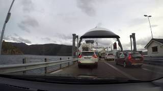 Road to Hjelmeland from Erfjord with Nesvik ferry Norway [upl. by Ahsimit]