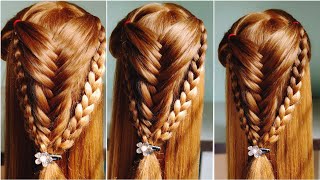 amazing hairstyle for long hair  beautiful hairstyle for school girls  new hairstyle idea [upl. by Llednahc496]