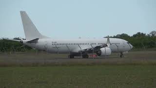 SmartLynx B7378 MAX Takeoff Munster Osnabruck International Airport [upl. by Akamaozu]