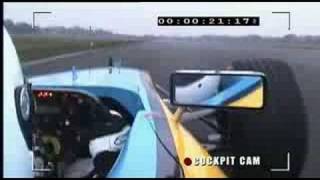 Onboard lap of Top Gear track in Renault F1 car [upl. by Melentha]