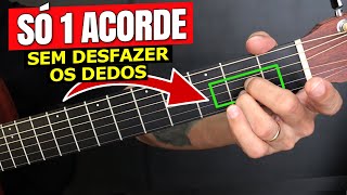 SÓ 1 ACORDE  Sem desfazer os dedos e tocar muitas músicas no violão Sertaneja Gospel popular🎸 [upl. by Benco705]