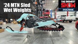 24 Mtn sled weights revealed wet weight comparisons of our test fleet of 2024 mountain sleds [upl. by Aihsek759]