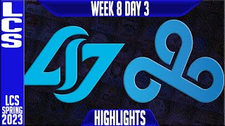 CLG vs C9 Highlights  LCS Spring 2023 W8D3  Counter Logic Gaming vs Cloud9 [upl. by Lilah]