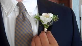 How to put on a boutonniere [upl. by Naeruat]