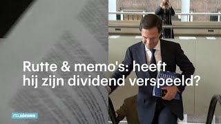 Rutte en de memos heeft de premier zijn dividend verspeeld  RTL NIEUWS [upl. by Tyree]