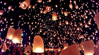 Loy Krathong Lantern Festival Chiang Mai Thailand Gopro Hero3 [upl. by Nylqcaj]