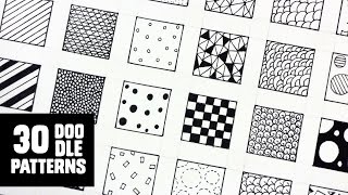 30 Patterns for Doodling  Filling gaps [upl. by Nogras]