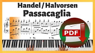 Passacaglia  Handel  Halvorsen Rearr by Pianistos  Piano Tutorial  Piano Cover  Sheet Music [upl. by Myo747]