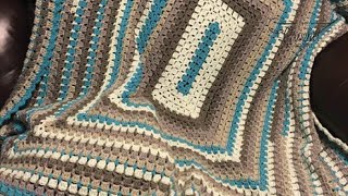 How to Crochet Beginner Modern Granny Rectangle Blanket [upl. by Yniffit276]