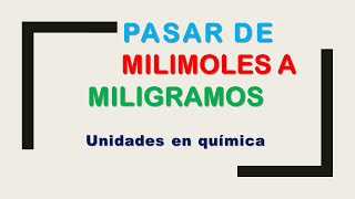 Cuántos miligramos son 5 milimoles de Ácido Sulfúrico [upl. by Sherburne596]