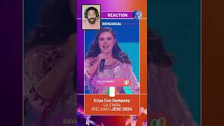 REHEARSAL IRELAND 🇮🇪 JUNIOR EUROVISION 2024  Enya Cox Dempsey  quotLe Chéilequot  REACTION [upl. by Ennairak]