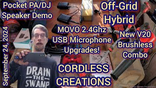 OGH Updates  Movo 24Ghz USB Mic Mobile Pocket PA DJ Demo  CMP Trailer P2  V20 Brushless Tools [upl. by Uhn282]