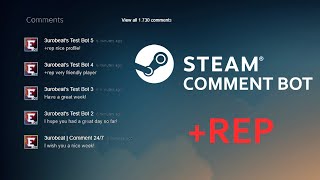 Steam Comment Bot Tutorial  Get MANY FREE REP comments  3urobeat [upl. by Doubler]