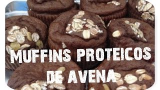 Muffins proteicos de avena  Recetas saludables [upl. by Ronoh]