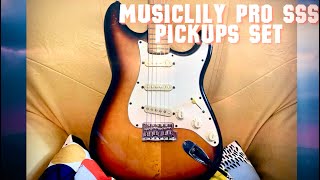 Musiclily Pro SSS Alnico 5 Stratocaster pickups set DEMO  NO TALKING [upl. by Bernadine]