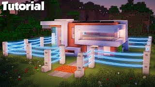 Minecraft How to Build a Mob Proof Modern House Tutorial  Safe Redstone House [upl. by Earle251]