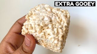 Extra Chewy Homemade Rice Crispy Treats  Marshmallows and Fluff  Bake with Bee [upl. by Anihc]