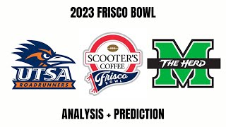 College Football Frisco Bowl  UTSA Roadrunners Vs Marshall Thundering Herd Analysis  Prediction [upl. by Nicholas]