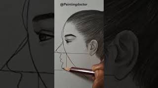 pencil drawing sketch of girl ki nose song music Paintingdoctor [upl. by Haskins]