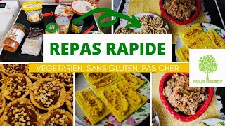 REPAS SANS GLUTEN  tartinade risotto tartelettes  LUNDI VERT n°169 [upl. by Kenway]