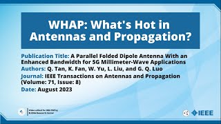 A Parallel Folded Dipole Antenna with an Enhanced Bandwidth for 5G Millimeterwave Applications [upl. by Buchbinder]