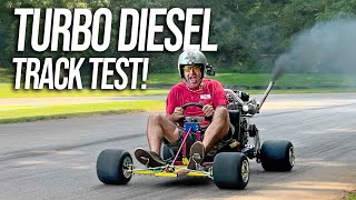 We Took Our Turbo Diesel Go Kart to the Race Track Rolls Coal [upl. by Uhile]