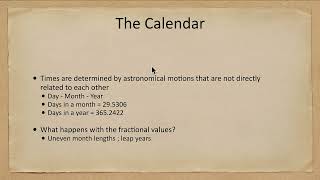 Lesson 4  Lecture 3  Time and the Calendar  OpenStax Astronomy 2e [upl. by Auqenes445]