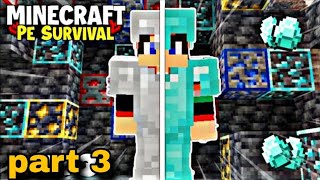 I made full diamond armour in Minecraft survival series episode 3 pocket edition Hindi  minecraft [upl. by Neelrahc]