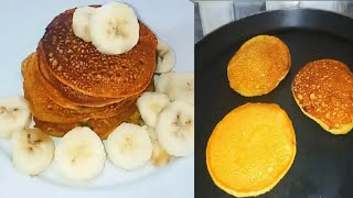 Banana Pancake Recipe  NO EGG  Eggless Breakfast Recipes [upl. by Hershel]