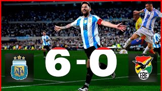 Argentina vs Bolivia highlights ARG 60 BOL FIFA World Cup 2026 qualifiers Lionel Messi hat trick [upl. by Kamp280]