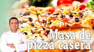 Masa de pizza casera Tipo Dominos o Telepizza  Recetas de cocina [upl. by Evangelina]