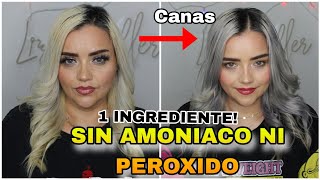 Matizador CASERO sin Peróxido ni AMONIACO para CANAS y Platinar cabello  lizzmuller [upl. by Onifur]