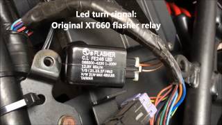 Yamaha XT660X Installing a led flasher relay [upl. by Clio]