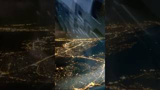 Beautiful night flight before landing at Athens airport shorts citylights flight airplane [upl. by Ceevah]