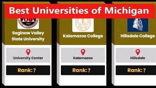 Best Universities of Michigan  Top 60 Universities Compared [upl. by Watanabe690]