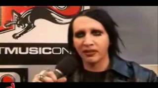 Marilyn Manson Talks About HeartShaped Glasses [upl. by Yelda]