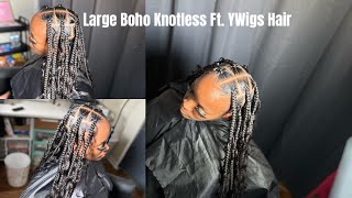 Large Boho Knotless Ft YWigs Bulk Hair [upl. by Rizzo766]