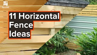 11 Horizontal Fence Ideas Plus a Bonus  Backyardscape [upl. by Berty893]