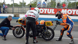 Team Van Dijk Laverda Donington 7 May 2017 [upl. by Yhtomiht]