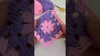 EASY CROCHET 😍🌸 How to crochet a granny square for beginners  Step by Step crochet tutorial [upl. by Elayor]