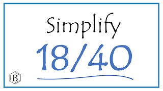 How to Simplify the Fraction 1840 [upl. by Otes]